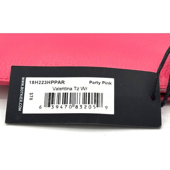 Botkier NY Valentina Wristlet Party Pink Leather Turn Lock Front Zipper Top NWT - Picture 10 of 16